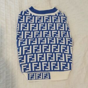 Blue and White Logo Sweater 12-16lbs